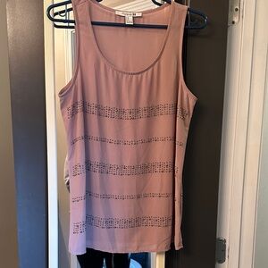 Forever 21 Mauve Tank Top with Studded Design